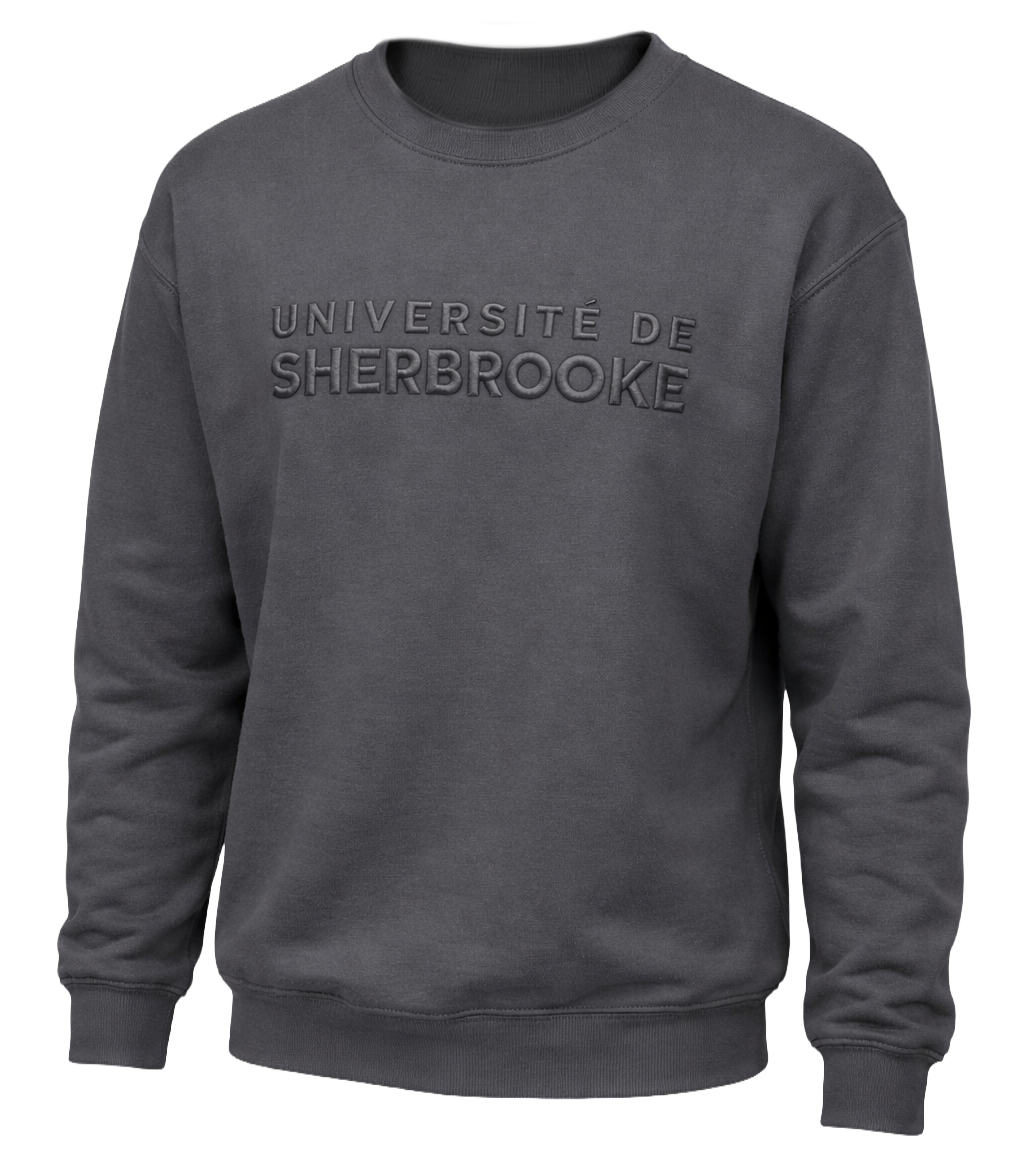 Col rond noir broderie 3D UDS